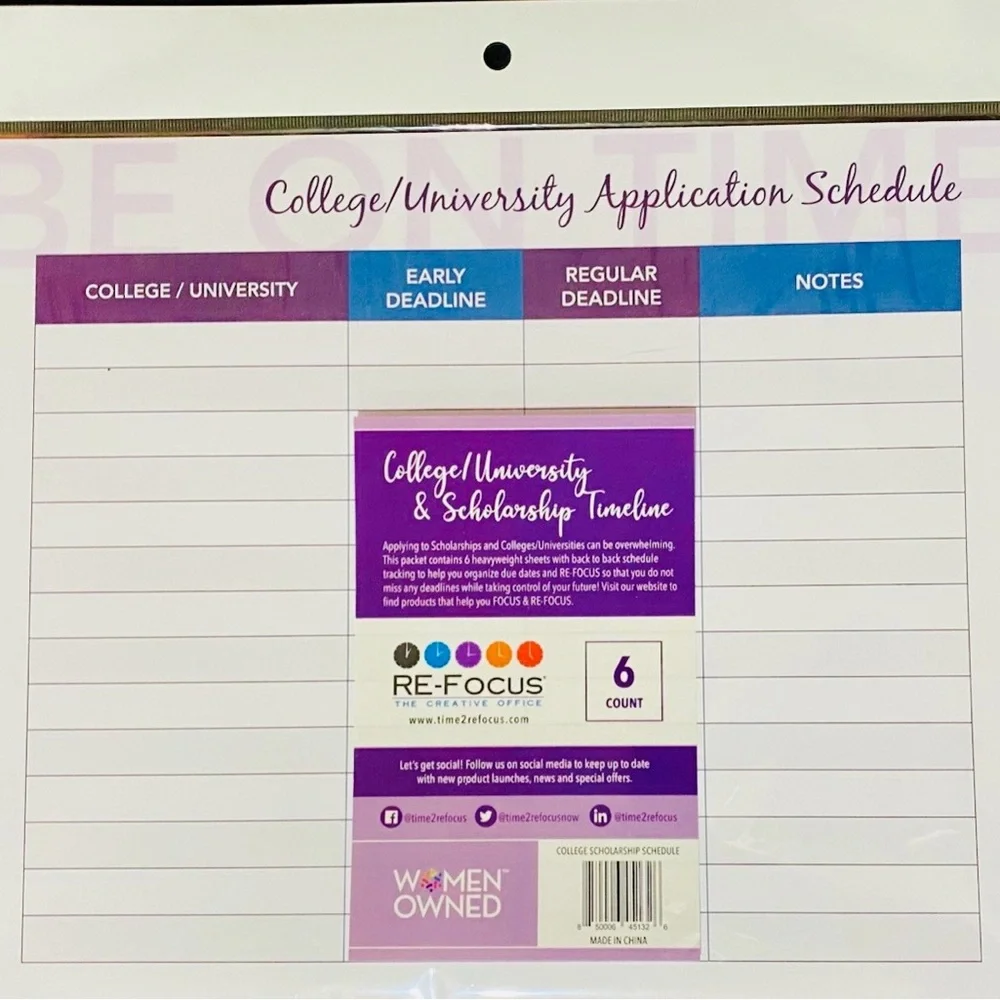 ADHD-Friendly College Scholarship Timeline Sheet: a New Grad Essential